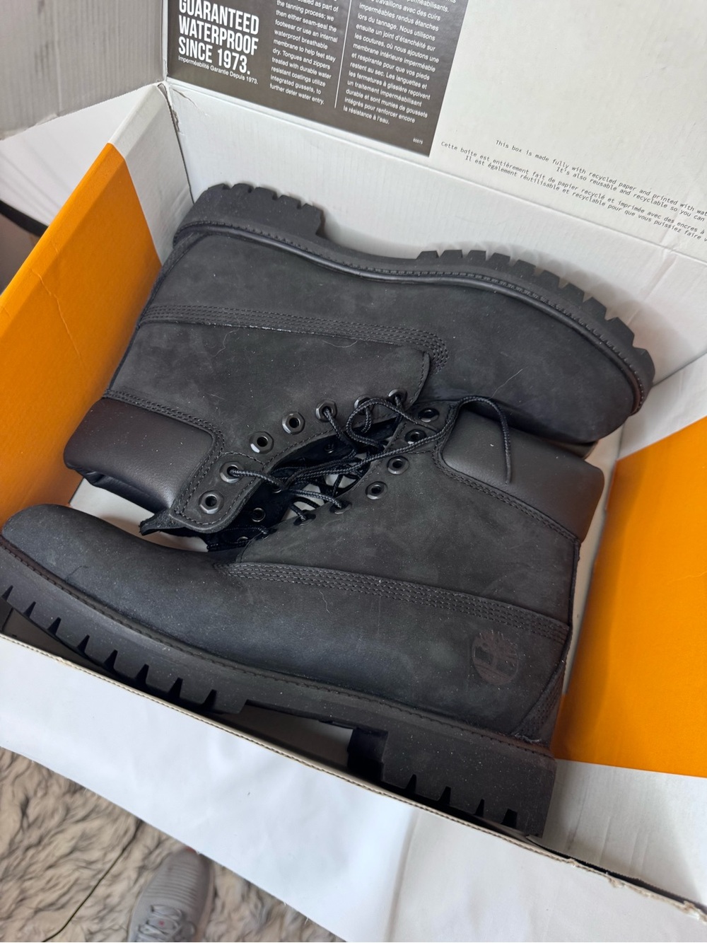 Men's Timberland® Premium 6-Inch Black Waterproof Boot Retail $220
